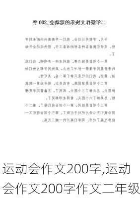 运动会作文200字,运动会作文200字作文二年级-第2张图片-安安范文网