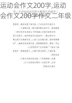 运动会作文200字,运动会作文200字作文二年级-第3张图片-安安范文网