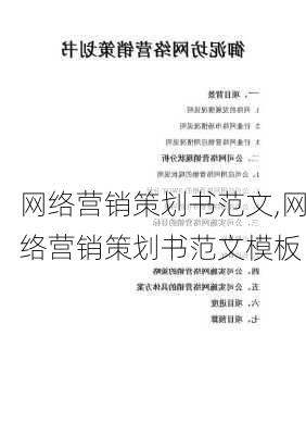 网络营销策划书范文,网络营销策划书范文模板-第1张图片-安安范文网