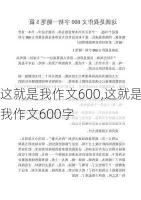 这就是我作文600,这就是我作文600字-第3张图片-安安范文网