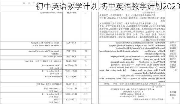 初中英语教学计划,初中英语教学计划2023-第1张图片-安安范文网