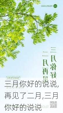 三月你好的说说,再见了二月,三月你好的说说-第3张图片-安安范文网