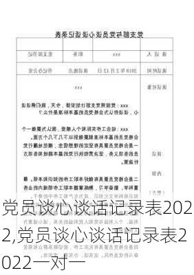 党员谈心谈话记录表2022,党员谈心谈话记录表2022一对一-第2张图片-安安范文网