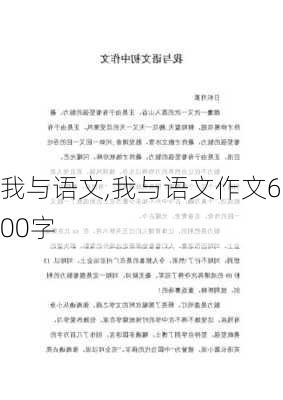 我与语文,我与语文作文600字