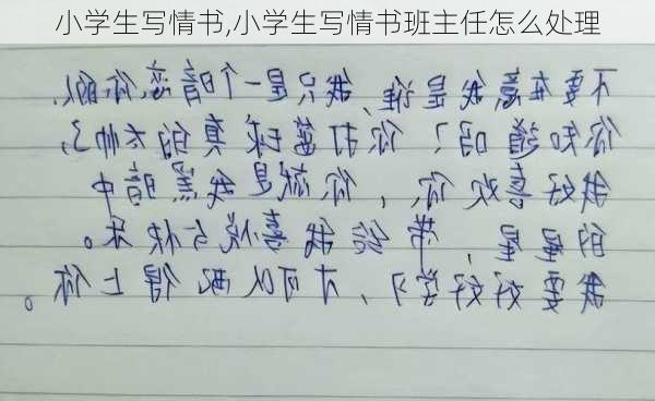 小学生写情书,小学生写情书班主任怎么处理