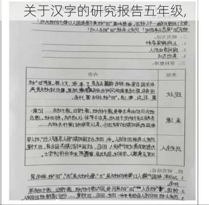 关于汉字的研究报告五年级,-第3张图片-安安范文网