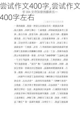 尝试作文400字,尝试作文400字左右-第2张图片-安安范文网