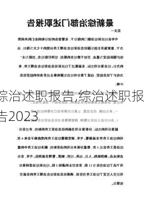 综治述职报告,综治述职报告2023