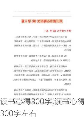 读书心得300字,读书心得300字左右-第3张图片-安安范文网