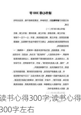 读书心得300字,读书心得300字左右-第2张图片-安安范文网