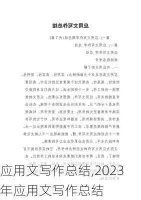 应用文写作总结,2023年应用文写作总结-第1张图片-安安范文网