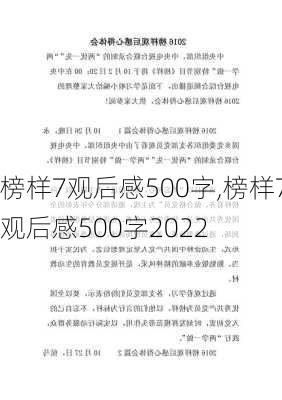 榜样7观后感500字,榜样7观后感500字2022-第3张图片-安安范文网