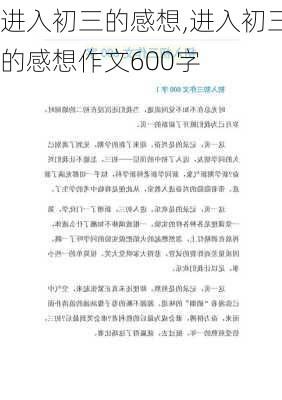 进入初三的感想,进入初三的感想作文600字-第1张图片-安安范文网