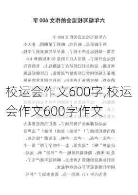 校运会作文600字,校运会作文600字作文-第3张图片-安安范文网