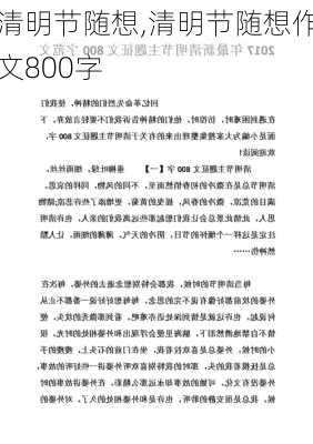 清明节随想,清明节随想作文800字-第2张图片-安安范文网