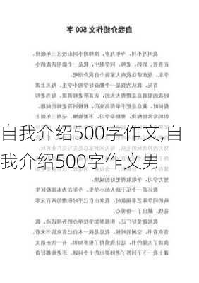 自我介绍500字作文,自我介绍500字作文男-第2张图片-安安范文网