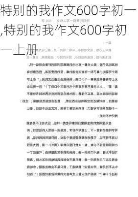 特别的我作文600字初一,特别的我作文600字初一上册-第1张图片-安安范文网