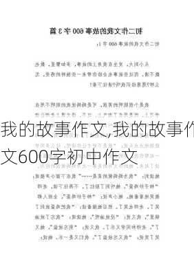 我的故事作文,我的故事作文600字初中作文-第2张图片-安安范文网