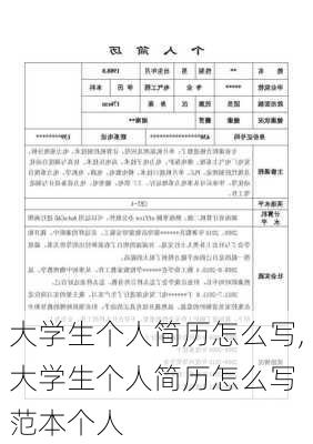 大学生个人简历怎么写,大学生个人简历怎么写 范本个人-第2张图片-安安范文网