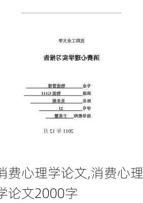 消费心理学论文,消费心理学论文2000字-第3张图片-安安范文网