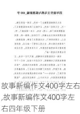 故事新编作文400字左右,故事新编作文400字左右四年级下册-第3张图片-安安范文网