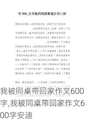 我被同桌带回家作文600字,我被同桌带回家作文600字安迪-第2张图片-安安范文网