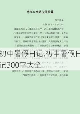 初中暑假日记,初中暑假日记300字大全-第3张图片-安安范文网