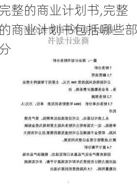 完整的商业计划书,完整的商业计划书包括哪些部分-第3张图片-安安范文网