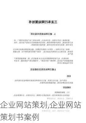 企业网站策划,企业网站策划书案例-第2张图片-安安范文网