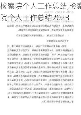 检察院个人工作总结,检察院个人工作总结2023-第2张图片-安安范文网