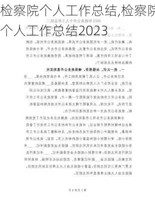 检察院个人工作总结,检察院个人工作总结2023-第3张图片-安安范文网