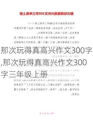 那次玩得真高兴作文300字,那次玩得真高兴作文300字三年级上册-第3张图片-安安范文网