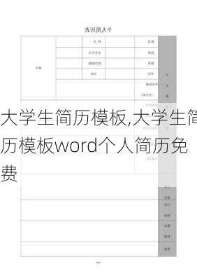 大学生简历模板,大学生简历模板word个人简历免费-第2张图片-安安范文网