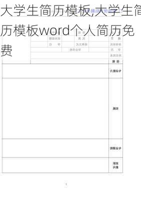 大学生简历模板,大学生简历模板word个人简历免费-第3张图片-安安范文网