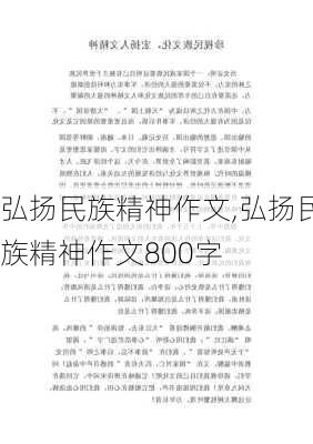 弘扬民族精神作文,弘扬民族精神作文800字-第2张图片-安安范文网