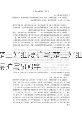 楚王好细腰扩写,楚王好细腰扩写500字-第2张图片-安安范文网