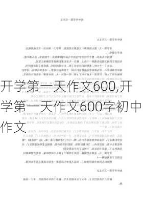 开学第一天作文600,开学第一天作文600字初中作文-第3张图片-安安范文网