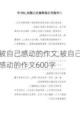 被自己感动的作文,被自己感动的作文600字-第2张图片-安安范文网