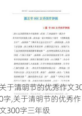 关于清明节的优秀作文300字,关于清明节的优秀作文300字三年级-第2张图片-安安范文网