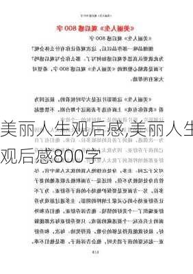 美丽人生观后感,美丽人生观后感800字-第2张图片-安安范文网