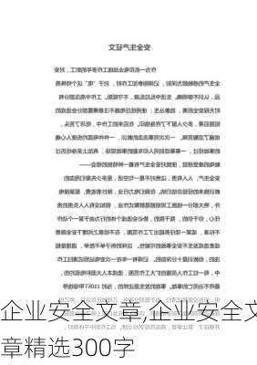 企业安全文章,企业安全文章精选300字-第1张图片-安安范文网