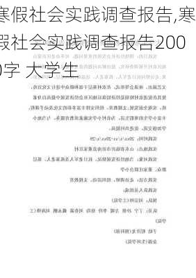 寒假社会实践调查报告,寒假社会实践调查报告2000字 大学生-第2张图片-安安范文网