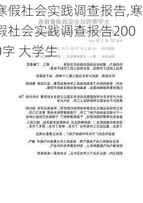 寒假社会实践调查报告,寒假社会实践调查报告2000字 大学生-第3张图片-安安范文网