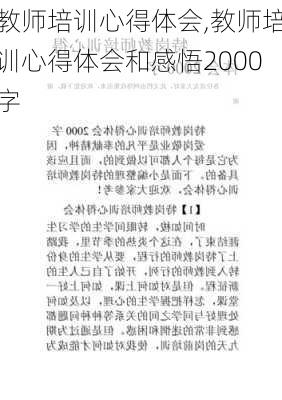 教师培训心得体会,教师培训心得体会和感悟2000字-第1张图片-安安范文网