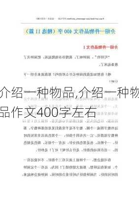 介绍一种物品,介绍一种物品作文400字左右-第2张图片-安安范文网