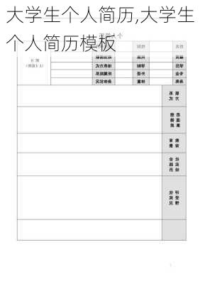 大学生个人简历,大学生个人简历模板-第1张图片-安安范文网