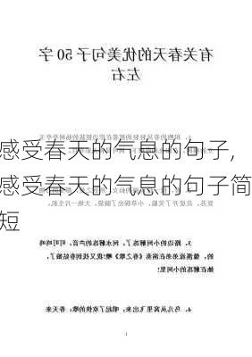 感受春天的气息的句子,感受春天的气息的句子简短-第2张图片-安安范文网