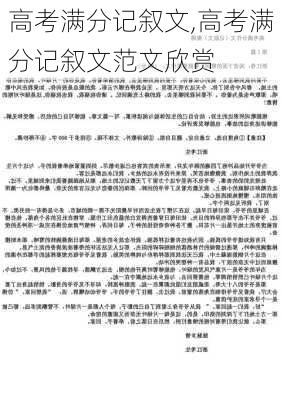 高考满分记叙文,高考满分记叙文范文欣赏-第2张图片-安安范文网