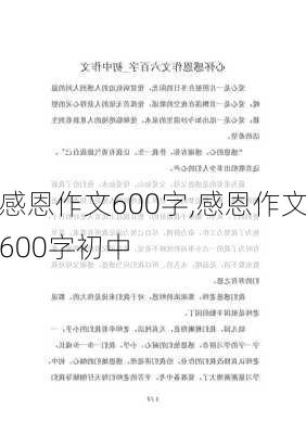 感恩作文600字,感恩作文600字初中-第1张图片-安安范文网