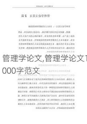 管理学论文,管理学论文1000字范文